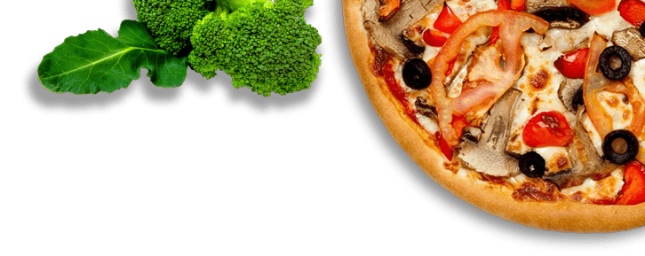 pizza and broccoli